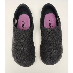 CUSHE CANVAS FLATS SHOES WOMENS GRAY CANVAS SLIP ON CASUAL LOAFER SHOES SIZE 9